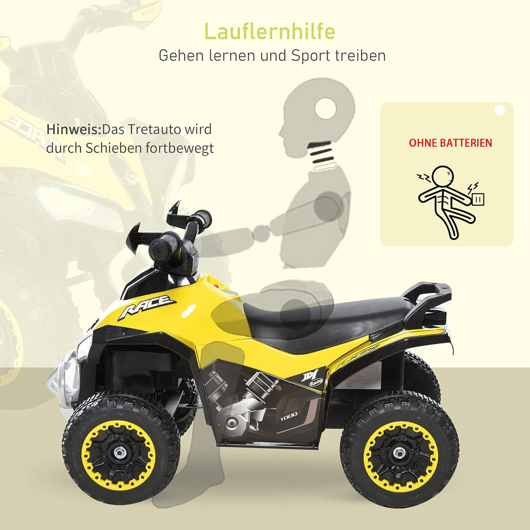 HOMCOM Kinder Rutschauto Tretauto mit Füssen rutschen Kinderauto Kinderfahrzeug für 18-36 Monate Lic