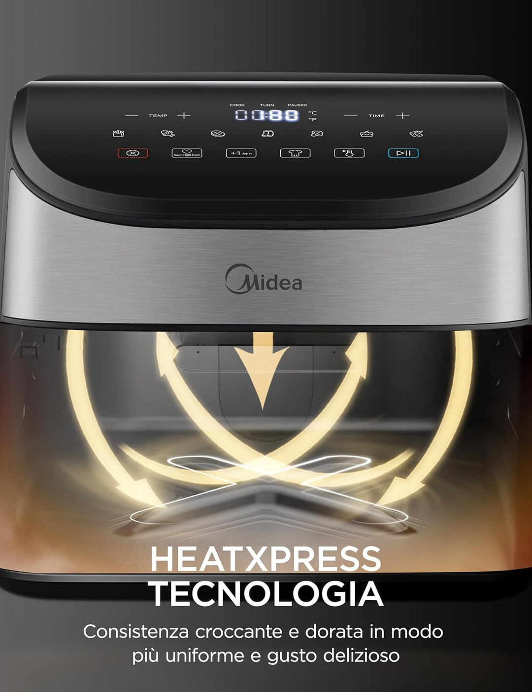 Midea Heissluftfritteuse, 1500 W, 4,5 l, schnelles Kochen