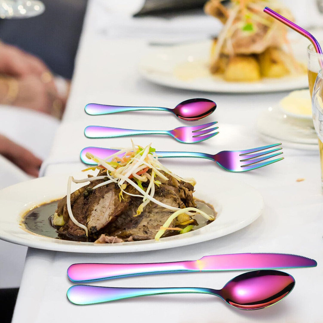 Besteck Set für 4 Personen, 20 teilig Essbesteck Set inkl. Messer, Gabel, Löffel für die Küche zu Ha