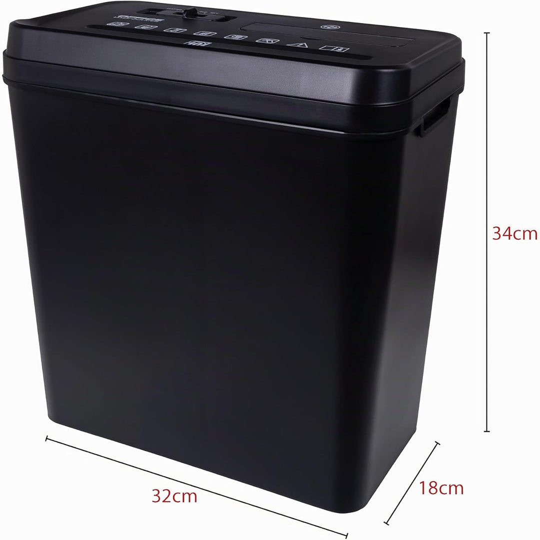 Office Products Aktenvernichter/für Papier CD/DVD / 10 Blätter Querschnitt/Behälter 14 l/Schwarz/Pap