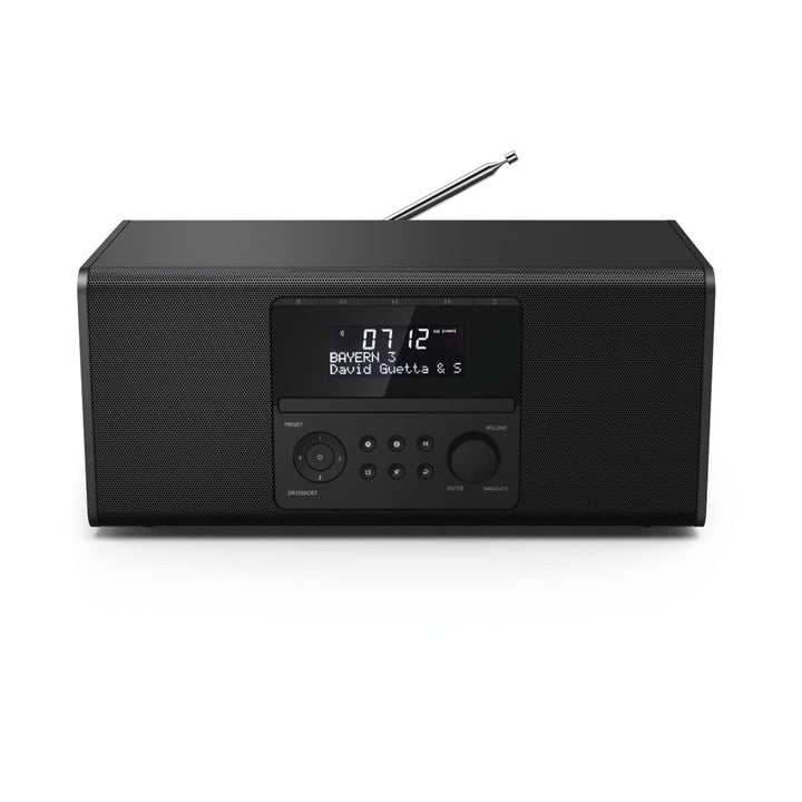 Hama DAB+ Radio mit CD-Player (Bluetooth/USB/UKW/DAB Digitalradio, Radio-Wecker mit 2 Alarmzeiten/Sn