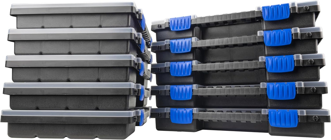 HASKYY Sortimentskoffer Sortimentskiste Sortimentsbox 10x Organizer XL - unterteilt und stapelbar -