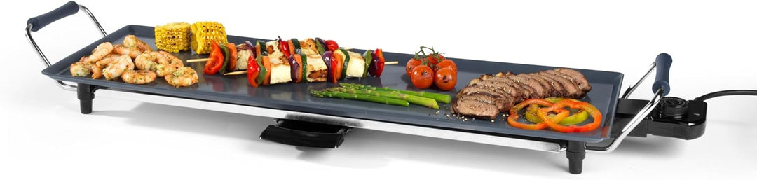 Petra Teppanyaki-Grill – Elektrische Plancha aus Keramik, 70 cm Antihaft-Grillplatte, PFAS-freie Ker