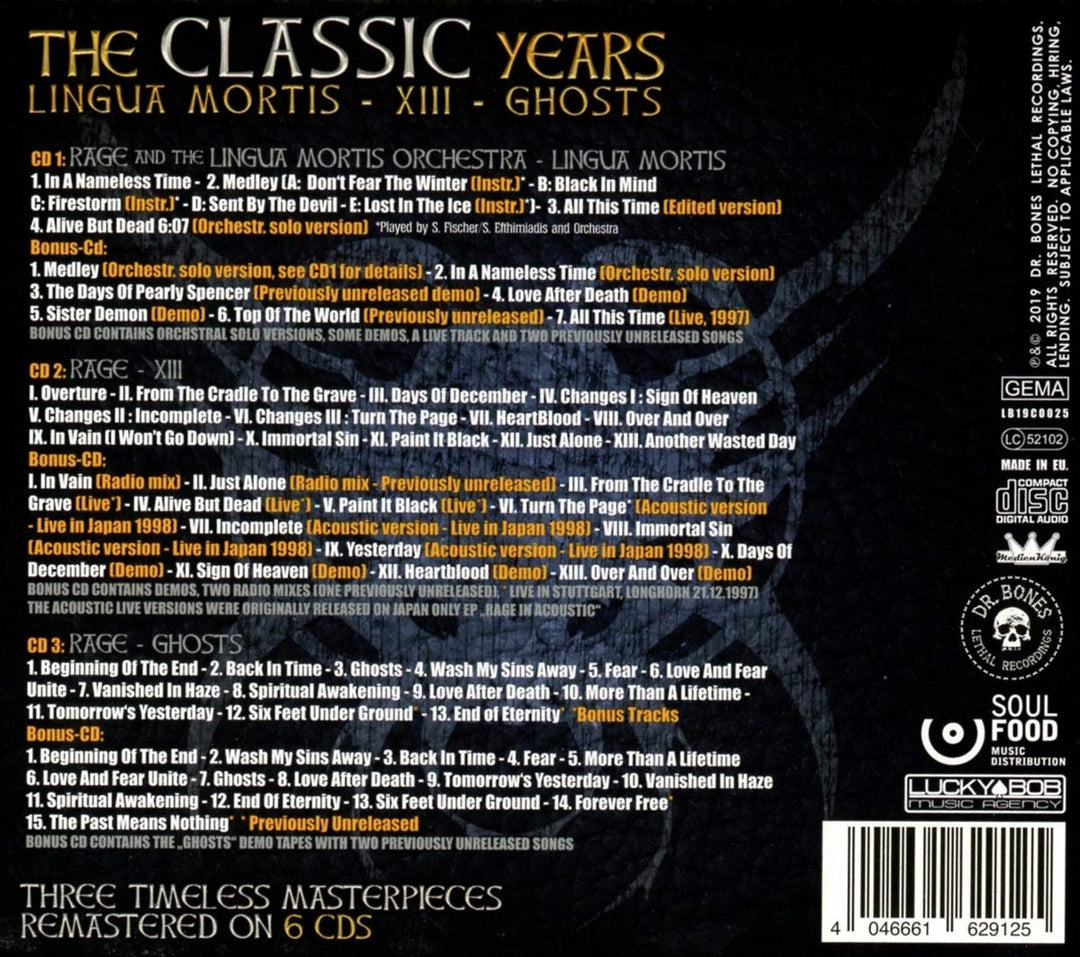 The Classic Years (6CD Box), Audio-CD