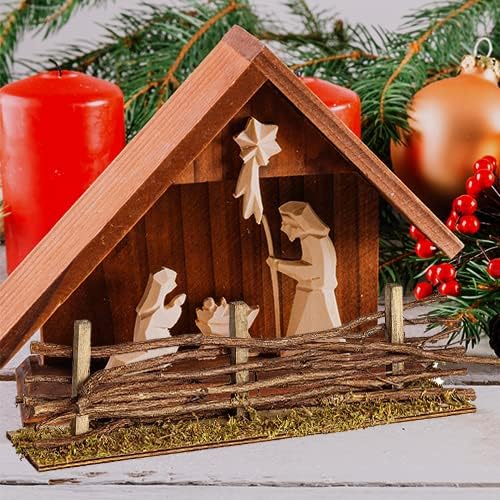 WEIDENZAUN/Weidezaun/Zaun für die Weide aus Holz [ca 30 cm lang, 7 cm hoch, HANDGEFERTIGT] – Krippen