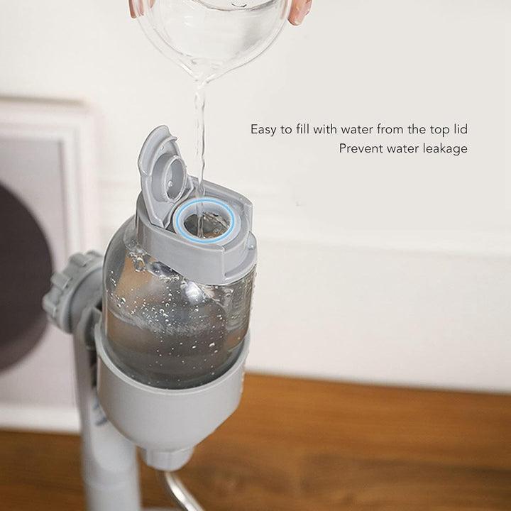 VBESTLIFE Stehender Wasserspender für Haustiere, 500 Ml, Multifunktionaler Hunde-Wasserflaschenständ