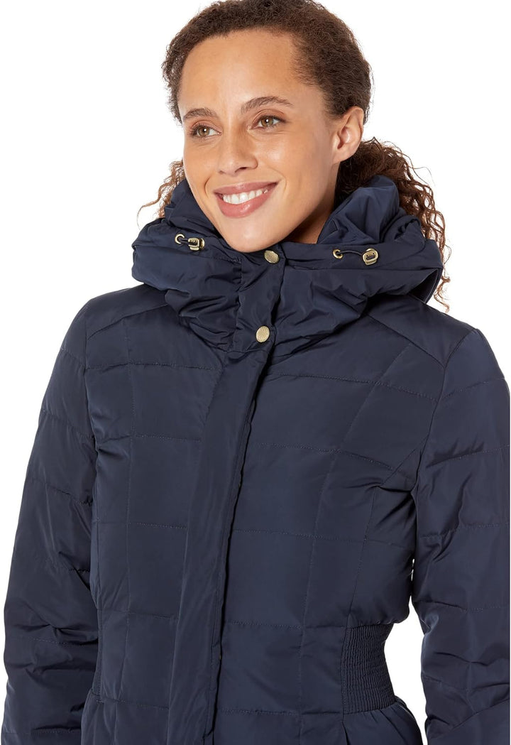 Cole Haan Damen TAFT Daunenmantel mit Latz Daunenalternative Oberbekleidung M Marineblau, M Marinebl
