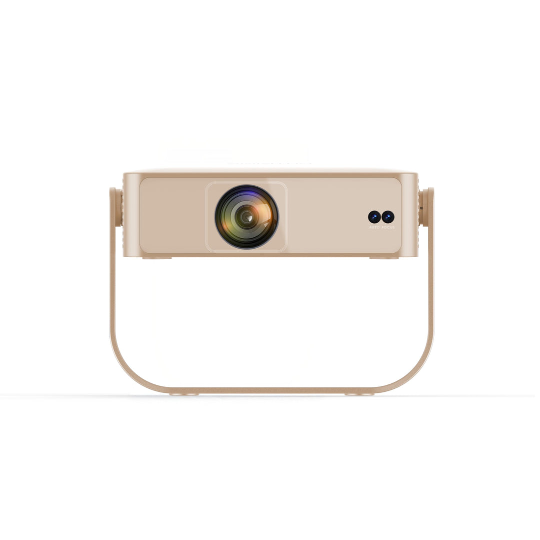 Smart Beamer【Kompatibel mit Netflix/Live TV/330° Drehbar】 Mini Beamer 4K mit Autofokus/6D Trapezkorr