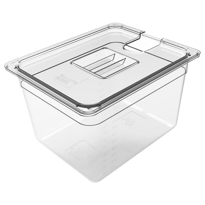 Sous-Vide-Behälter, transparente Tauchkochbox mit luftdichtem Deckel, hitzebeständiger Wassertank fü