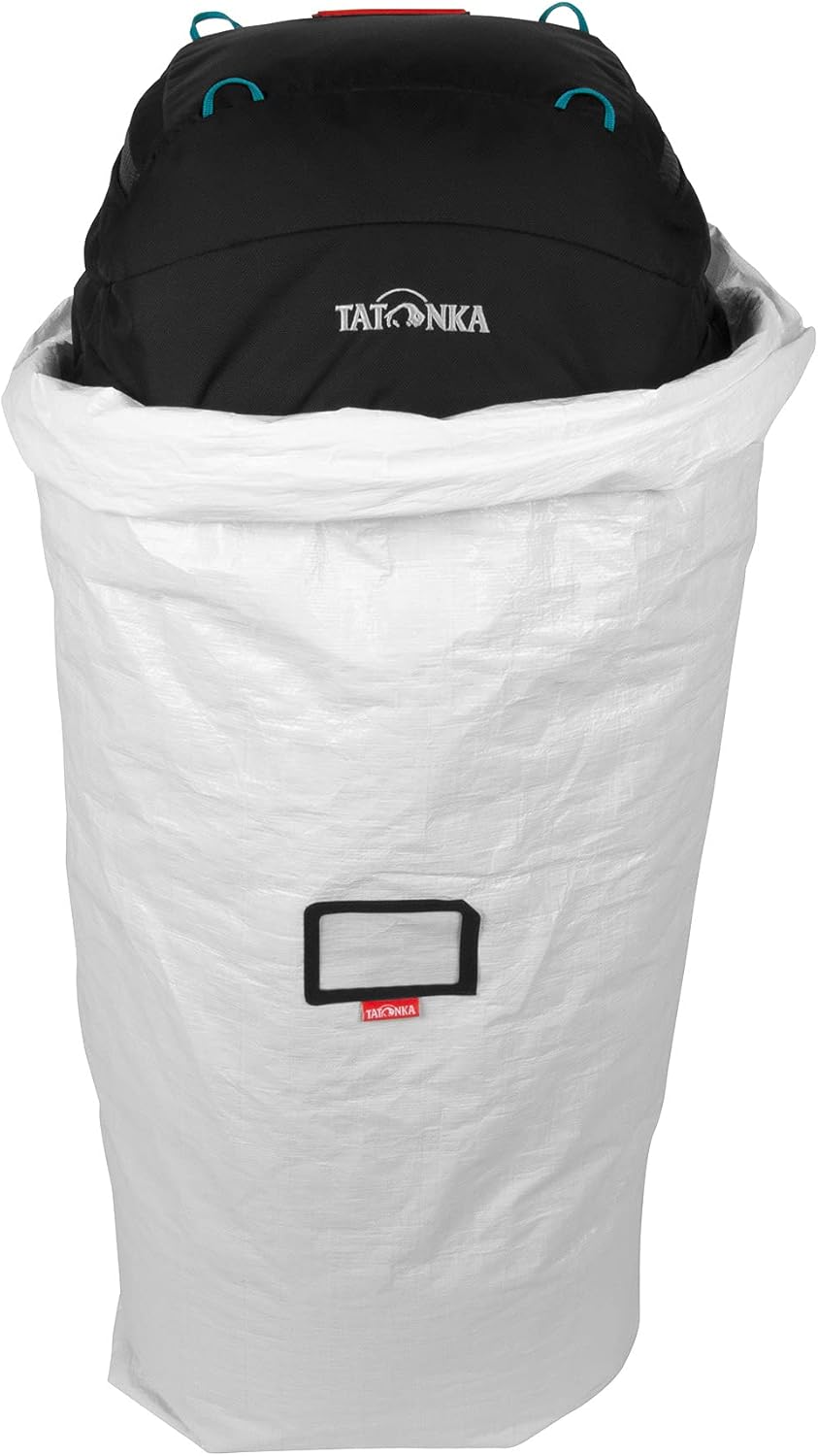 Tatonka Pack Cover Universal - Schutzhülle für Rucksäcke von 90 bis 130 Liter Volumen, Weiss Logo, L