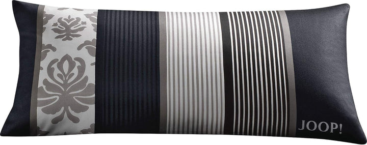 JOOP! 4022 Ornament Stripe Mako-Satin-Kissenbezug 40x80 schwarz-9 Kissenbezug einzeln 40x80 cm Schwa