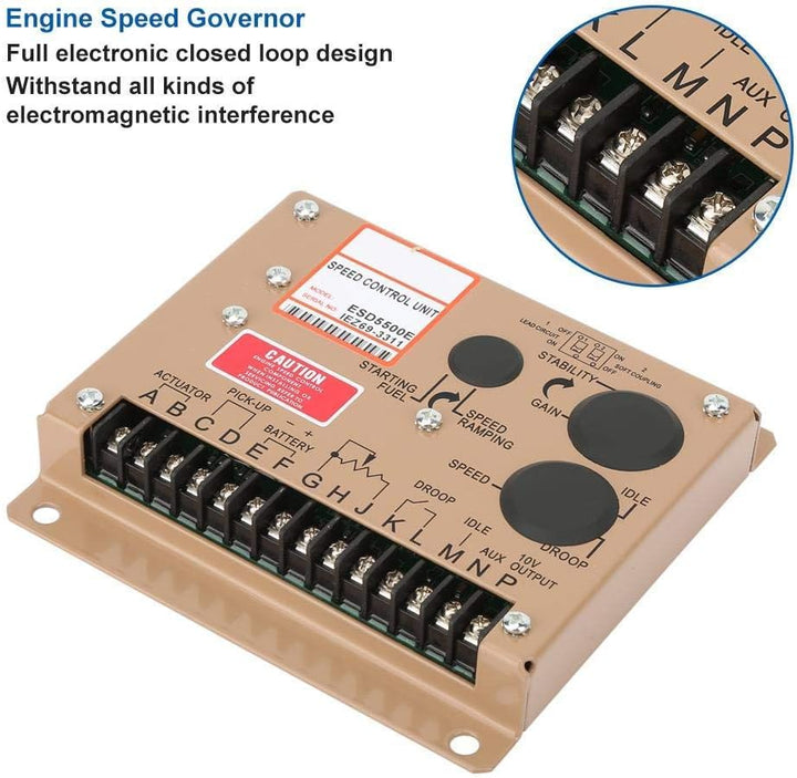Motordrehzahlregler ESD5500E Elektronisches Motorregler-Generator-Bedienfeld, 1 kHz ~ 7,5 kHz