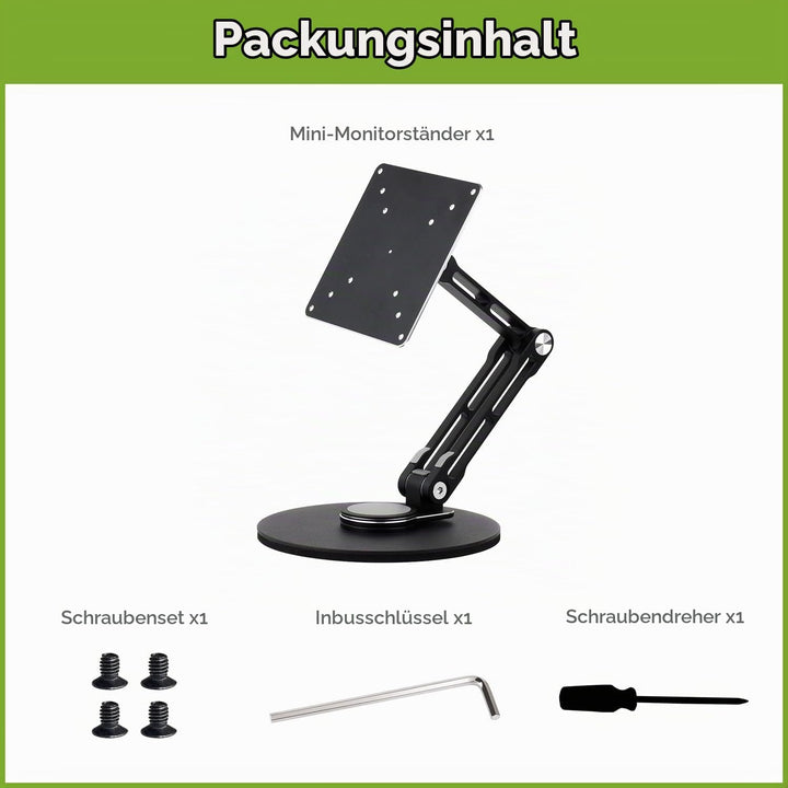 Waveshare VESA Portable Monitor Adjustable Stand, Compatible with Monitors Up to 19 Inches, Multi-Ax