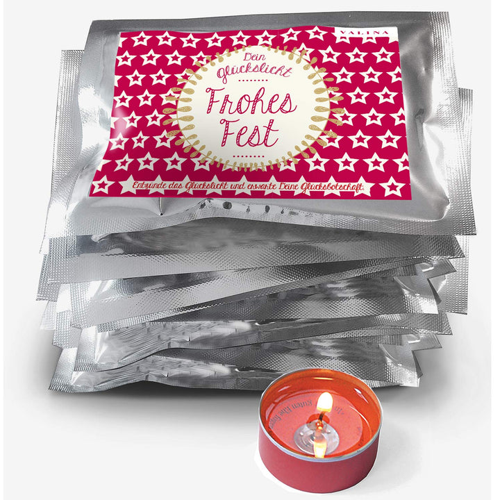 VALINA Fortunas Glückslicht/Pattern/Stern/Frohes Fest / 10er-Set
