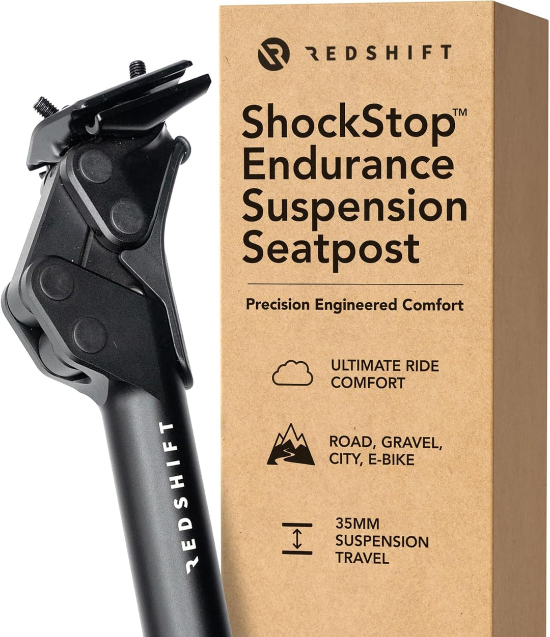 REDSHIFT ShockStop Federsattelstütze für Fahrräder, stossdämpfende Fahrradsattelstütze fürRennrad, G