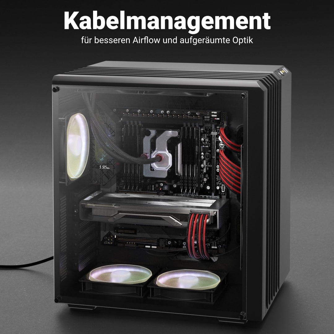 deleyCON Netzteil Kabel Set 6-Teilig 30cm - Intern Grafikkarte PC Computer Mainboard Motherboard 18