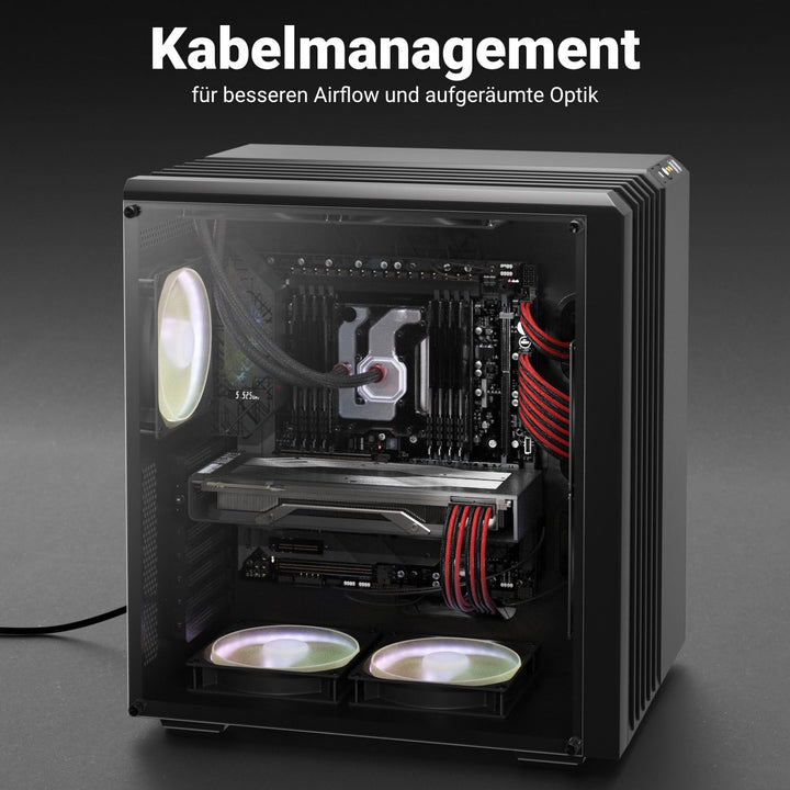 deleyCON Netzteil Kabel Set 6-Teilig 30cm - Intern Grafikkarte PC Computer Mainboard Motherboard 18