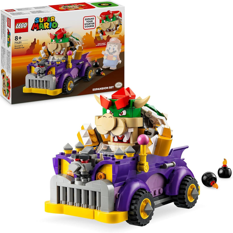 LEGO Super Mario Bowsers Monsterkarre – Erweiterungsset, Auto-Spielzeug mit Bowser-Figur für Jungs u