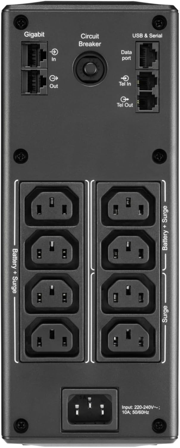 APC by Schneider Electric Back UPS PRO - BR1300MI - UPS 1300VA Leistung - MI modell (8 IEC Outlets,