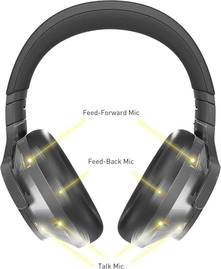 Technics EAH-A800E-K Bluetooth Kopfhörer, Over-Ear mit Noise Cancelling und Mikrofon, ergonomisches
