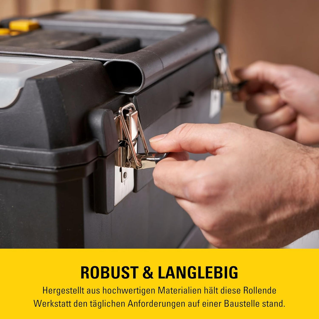 Stanley Rollende Werkstatt (47,3 x 30,2 x 62,7 cm, zwei separat verwendbare Werkzeugboxen, robuster