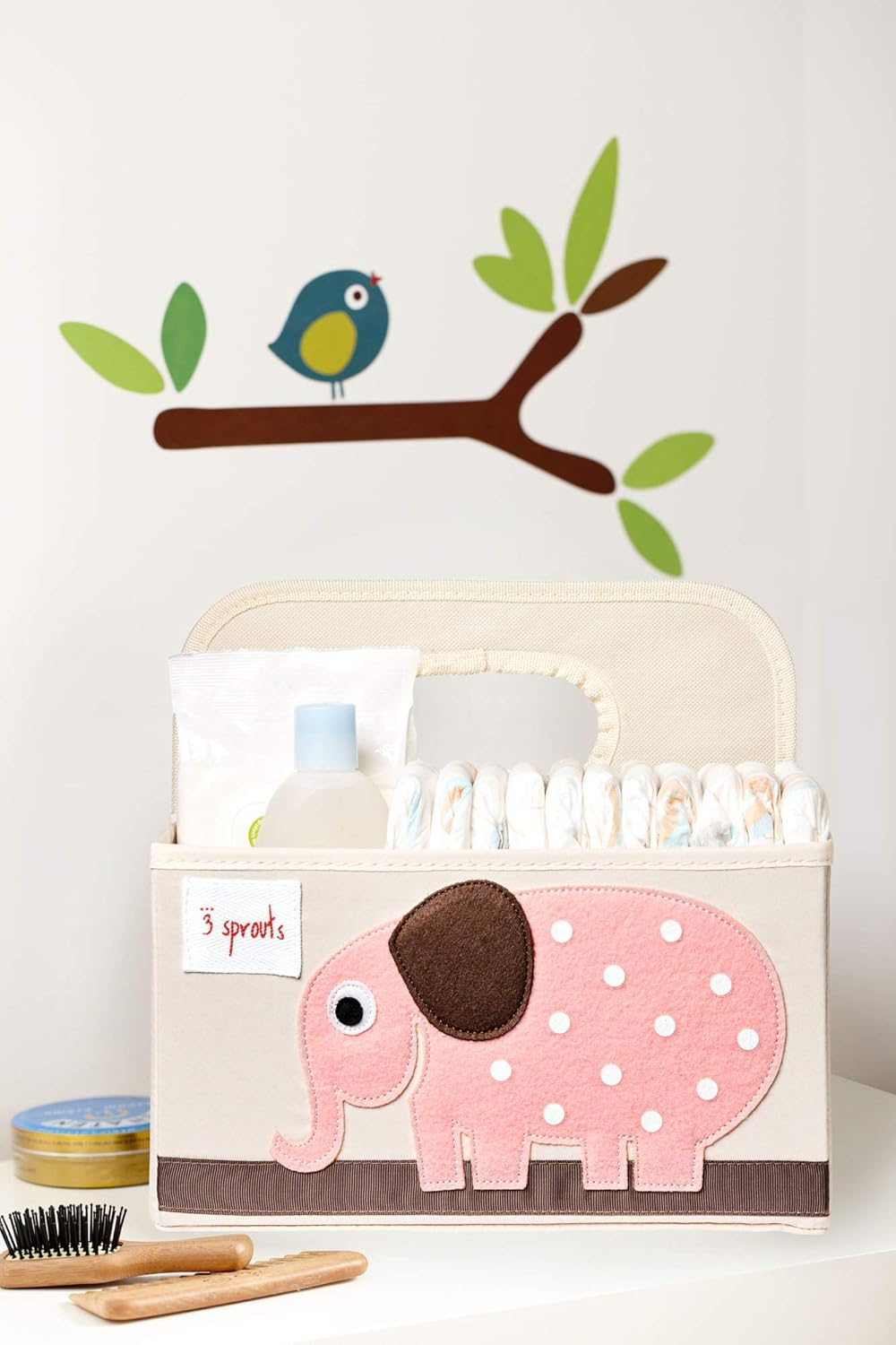 3 Sprouts - Wickeltasche Organizer - Baby Windel Caddy für Wickelutensilien - Wickelkorb & Wickelorg