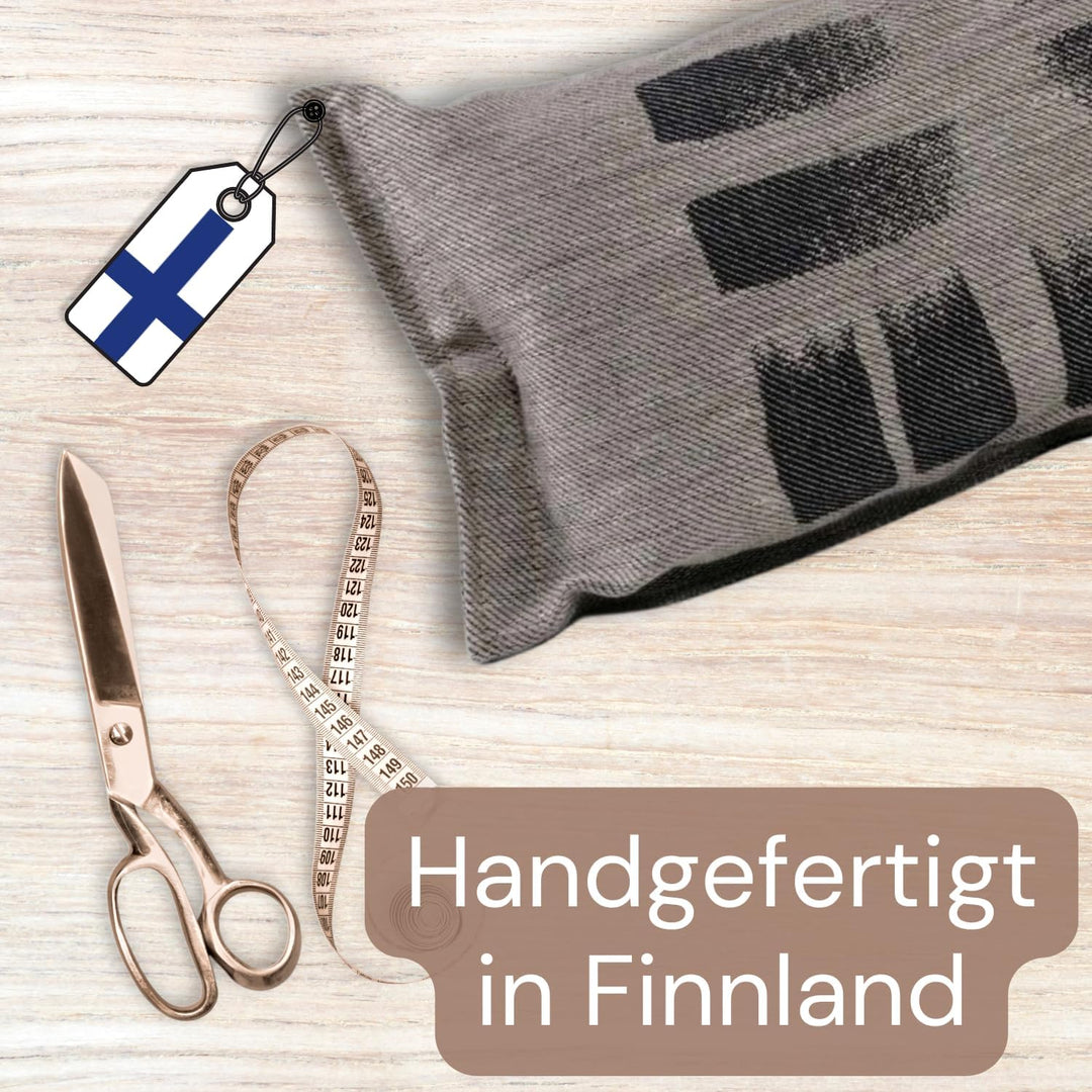 Jokipiin Premium Saunakissen 40 x 22 cm | 100% Made in Finland | ReisekissenLeinen Baumwolle