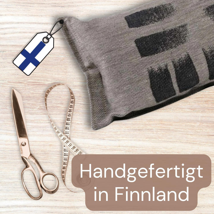 Jokipiin Premium Saunakissen 40 x 22 cm | 100% Made in Finland | ReisekissenLeinen Baumwolle