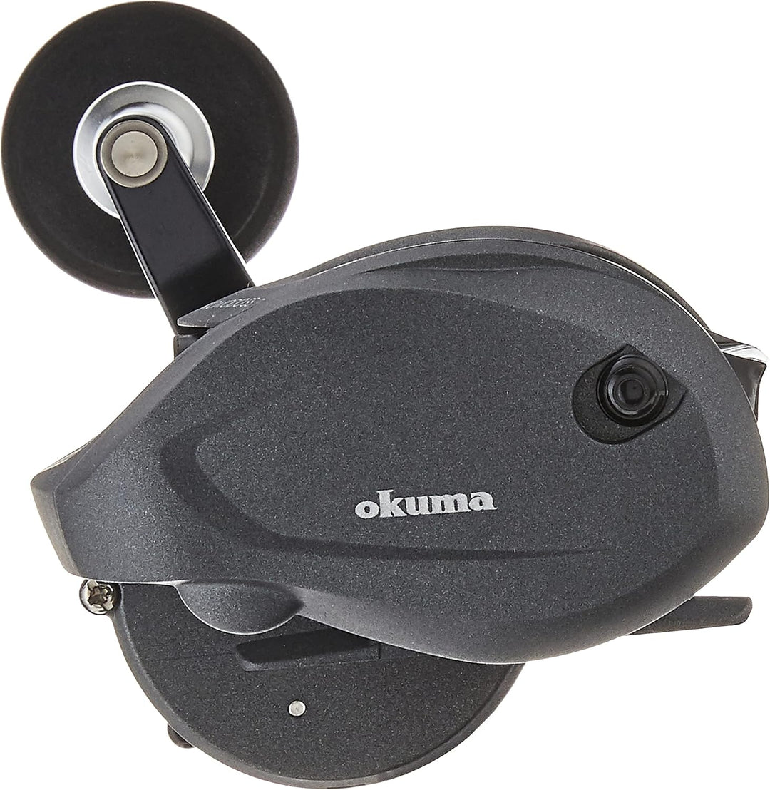 Okuma Komodo SS Baitcaster mit Aluminiumrahmen, Edelstahl, niedriges Profil Einheitsgrösse Power-Gri