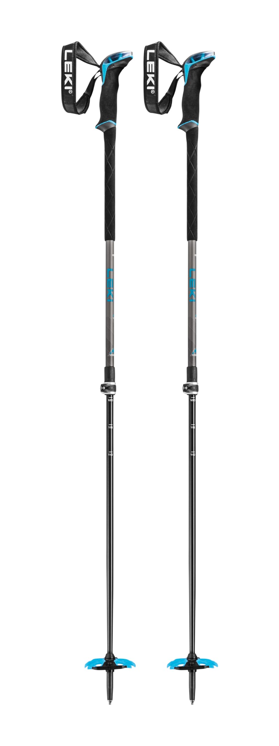 LEKI Sherpa FX Carbon Strong Skistöcke 7.5 silvergray-petrol-black, 7.5 silvergray-petrol-black