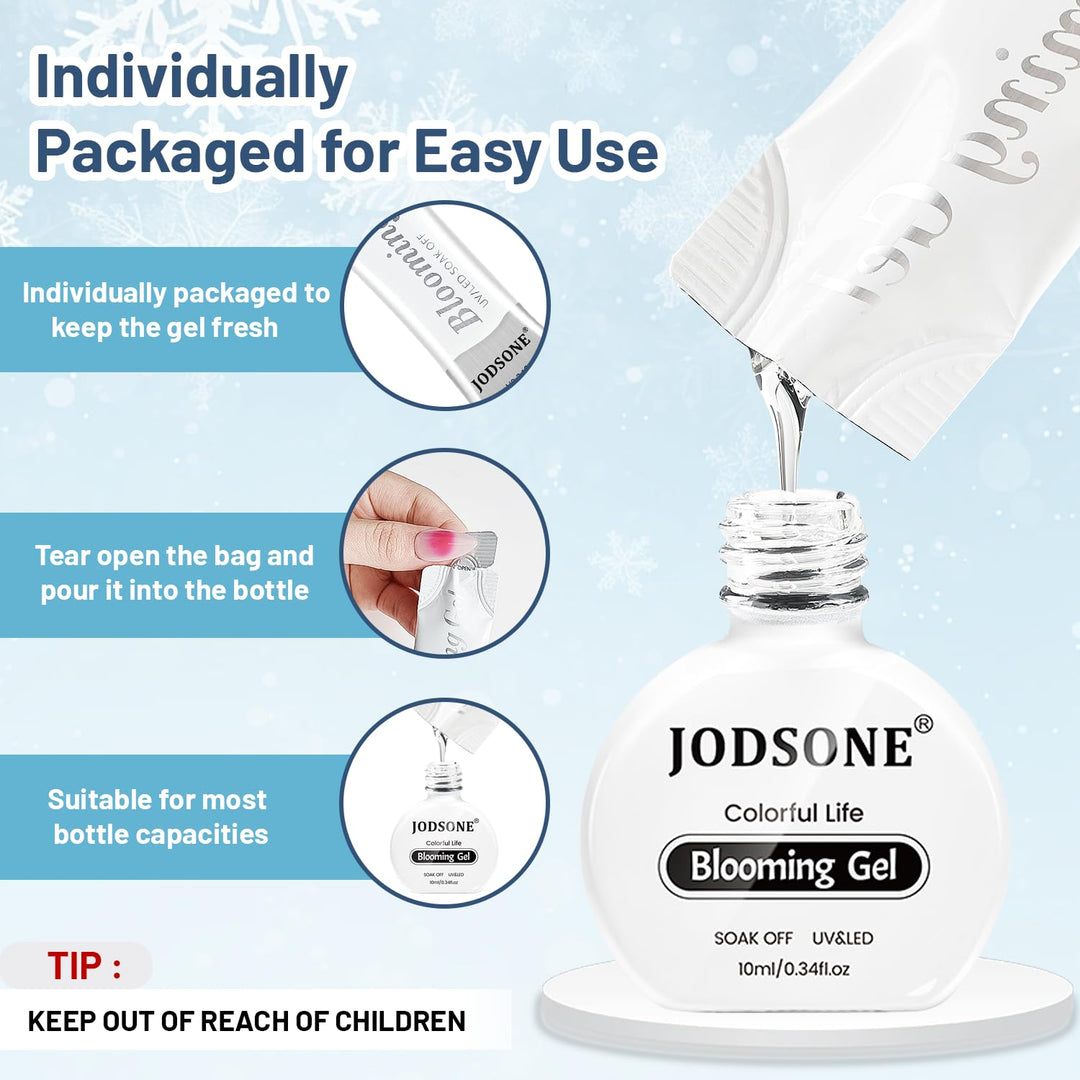 JODSONE 10er Pack Blooming Gel Nachfüllung, jeweils 10 ml - Direkte Nachfüllung für leeres Blooming