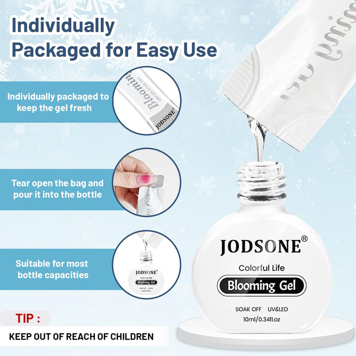 JODSONE 10er Pack Blooming Gel Nachfüllung, jeweils 10 ml - Direkte Nachfüllung für leeres Blooming