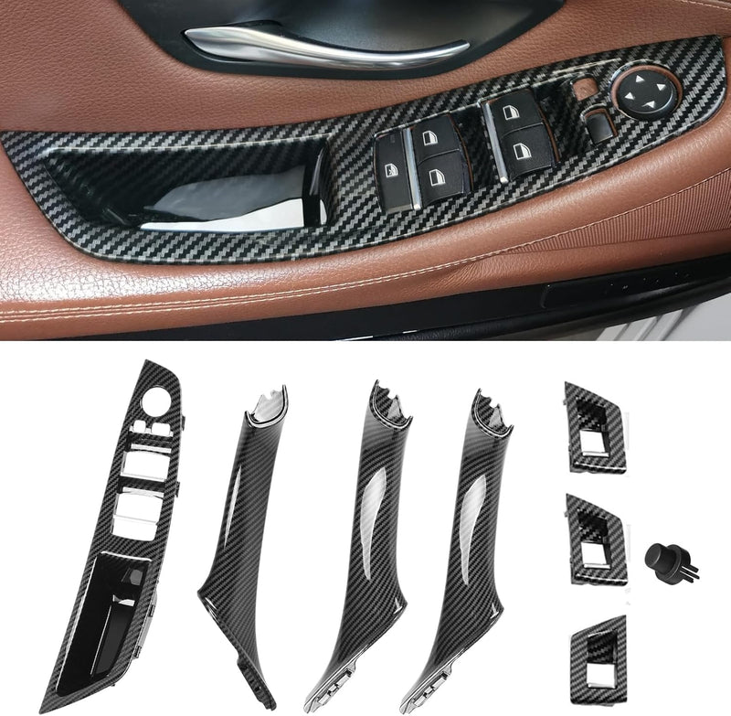 TTCR-II 7PCS Kompatibel Mit Türgriffe BMW 5er F10/F11,Fahrerseite Fensterschalter Armlehne+Ziehgriff