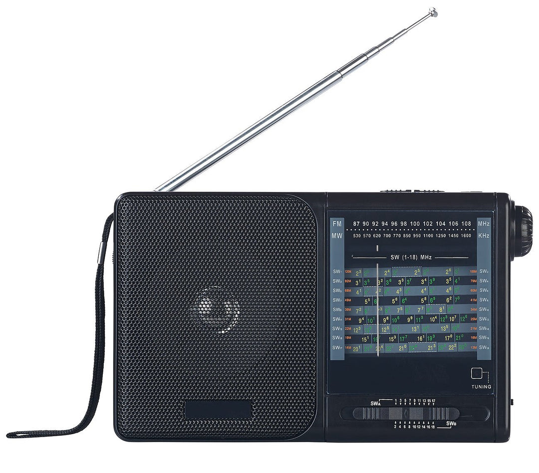 auvisio Weltradio: Analoger 20-Band-Weltempfänger mit FM, MW und 18x KW (analog Radio, KW Radio, bat