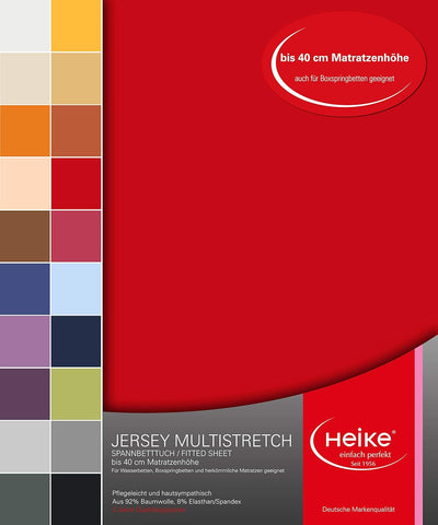 Heike das hochelastische Spannbettlaken Multistretch 92% Mako-Baumwolle 8% Elastan Deutsche Markenqu