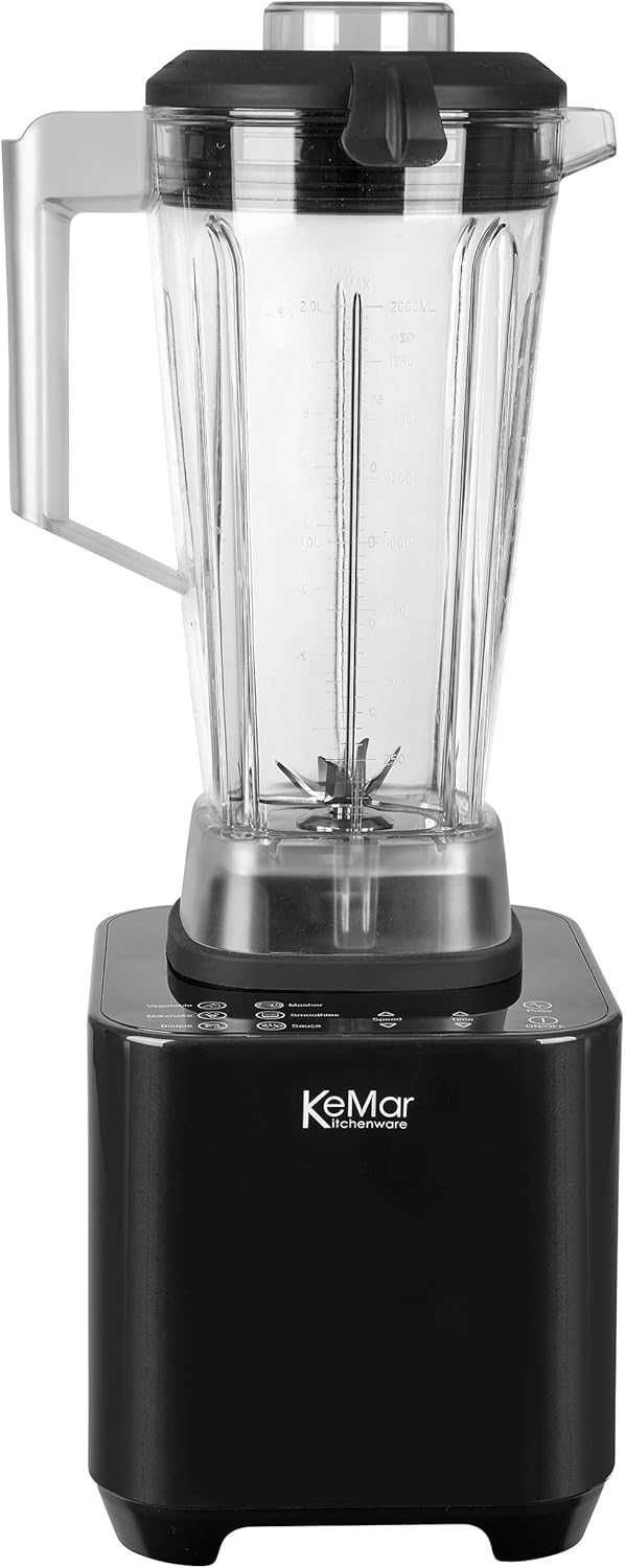 Hochleistungstandmixer (1.500W, 30.000 U/min 6 Programme, Touch Bedienung, inkl. 1L und 2L Behälter