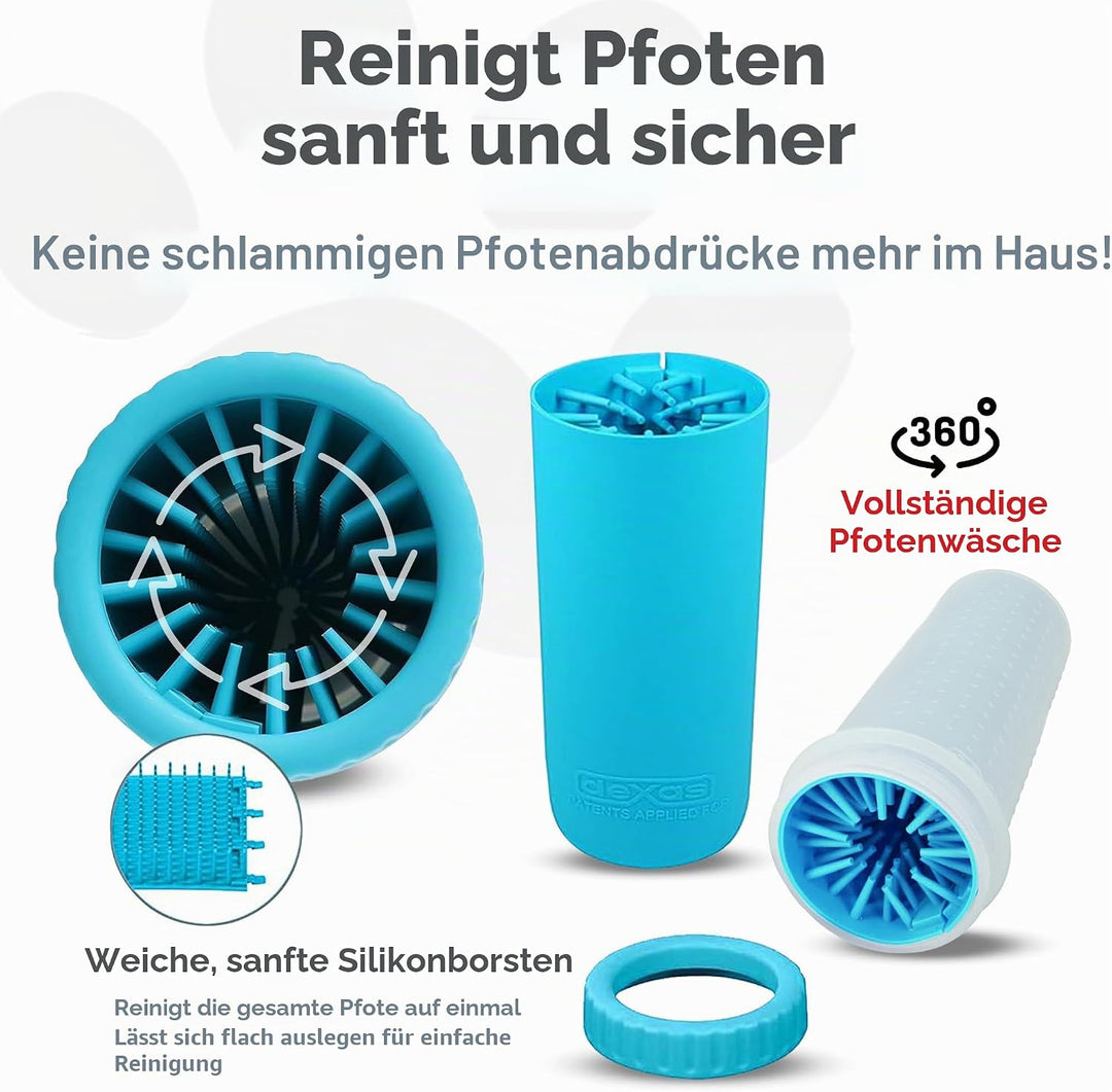 Dexas MudBuster tragbarer Hundepfotenreiniger, Grösse L, blau (PW720312) Blau Large (Pack of 1), Bla
