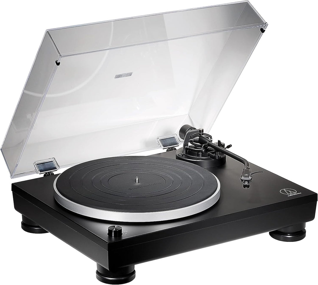 Audio-Technica LP5x Manueller Plattenspieler mit Direktantrieb Schwarz Single, Single