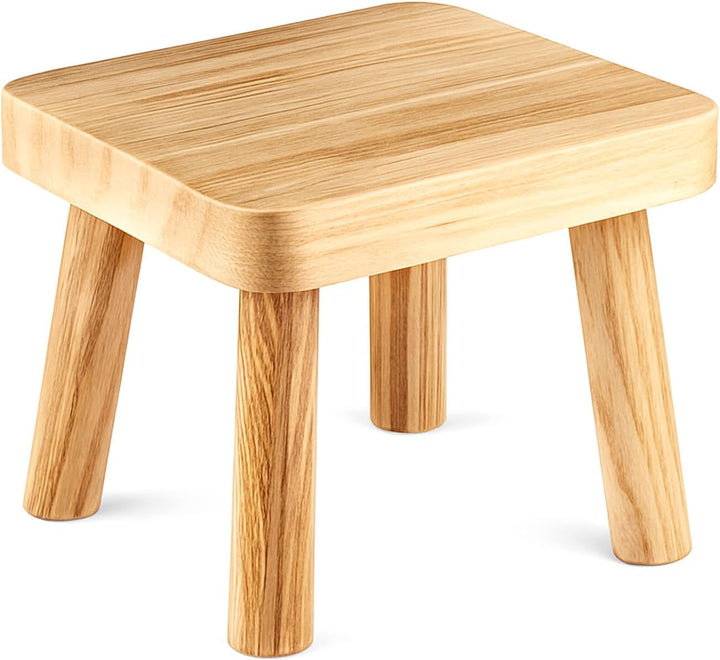 Youyijia Kleiner Holzhocker, Tritthocker für Kinder, Pflanzenständer aus Holz 25×23×21 cm, Beistellt