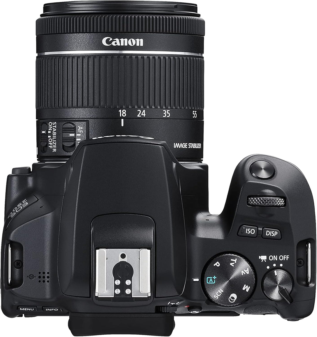 Canon EOS 250D APS-C DSLR-Kameragehäuse mit EF-S 18-55mm F4-5.6 is STM Objektiv | 24,1 Megapixel, dr