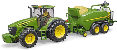 bruder 02032 - John Deere Rundballen-Presswickelkombination C441R - 1:16 Bauernhof Landwirtschaft Tr
