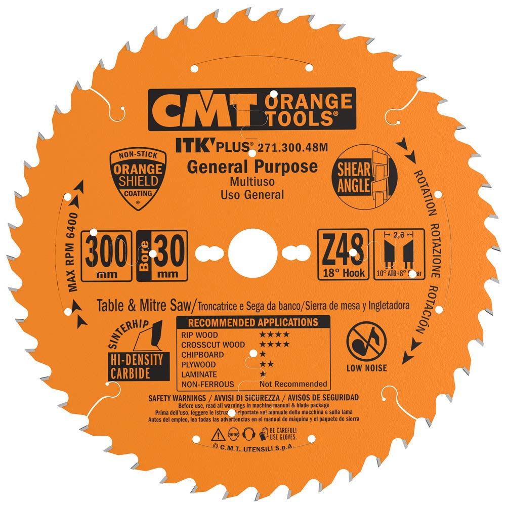 CMT – 271.300.48 M Handkreissäge (Ultra ITK) HW 300 x 2,6/1,8 x 30 Z = 48 atb-s