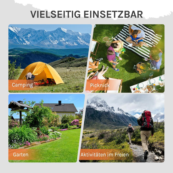 WOLTU Campingtisch Klapptisch aus Alu Gartentisch Balkontisch Reisetisch zusammenklappbar, mit Packt