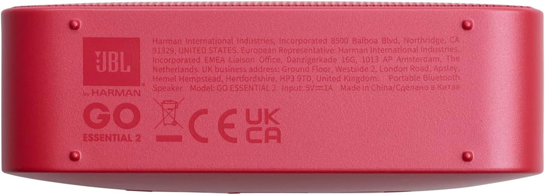 JBL GO Essential 2, tragbarer Bluetooth-Lautsprecher mit Original JBL Pro Sound, bis zu 5 Stunden Ak