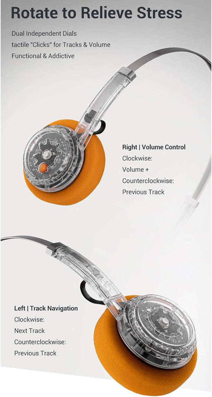 Fockety Bluetooth Kopfhörer, Retro Sport Headset, Ausziehbarer Metall Kopfbügel, Kabellose Kopfhörer