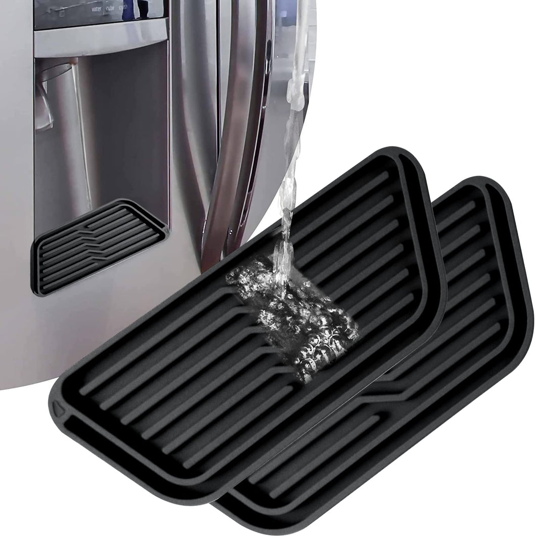 2 Stück Tropfschale Kühlschrank, Abtropfschale Kühlschrank Reinigen Silikon Tropfschale Abtropfschal