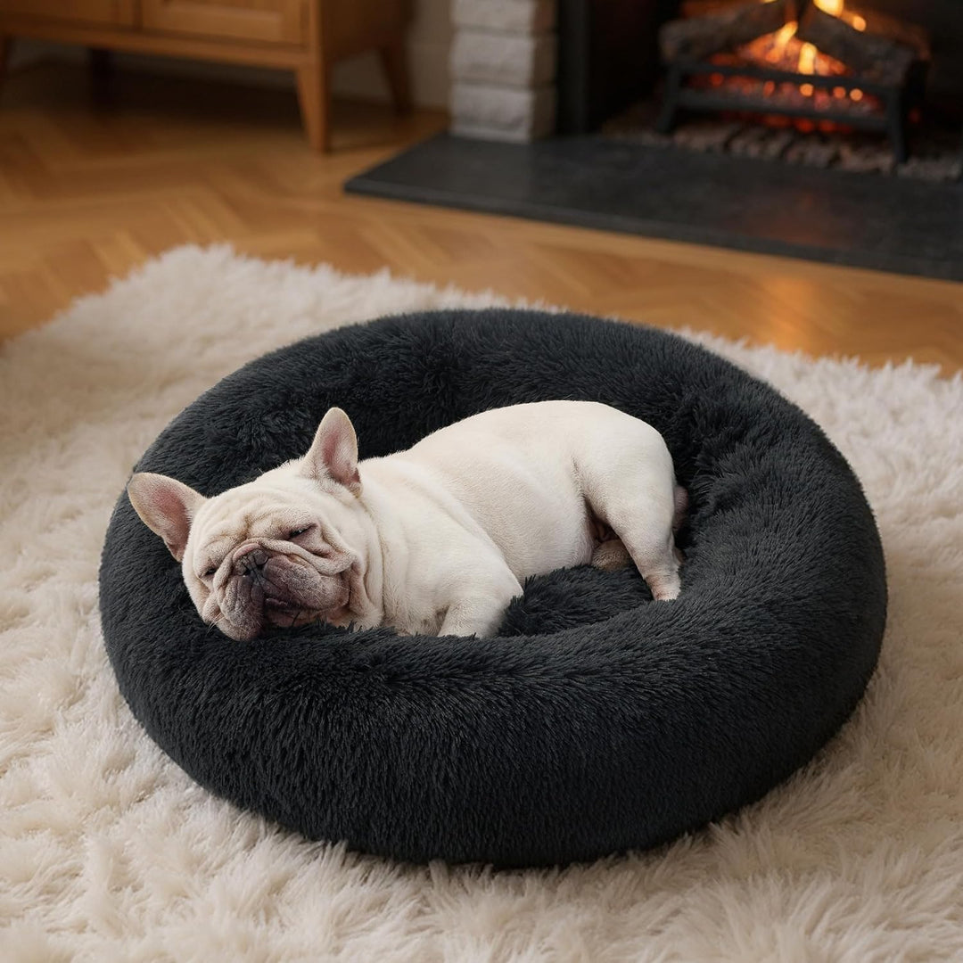 BEDSURE Katzenbett waschbar Flauschiges Hundebett - Ø 70 cm Katzenschlafplatz für Katzen und Hunde,