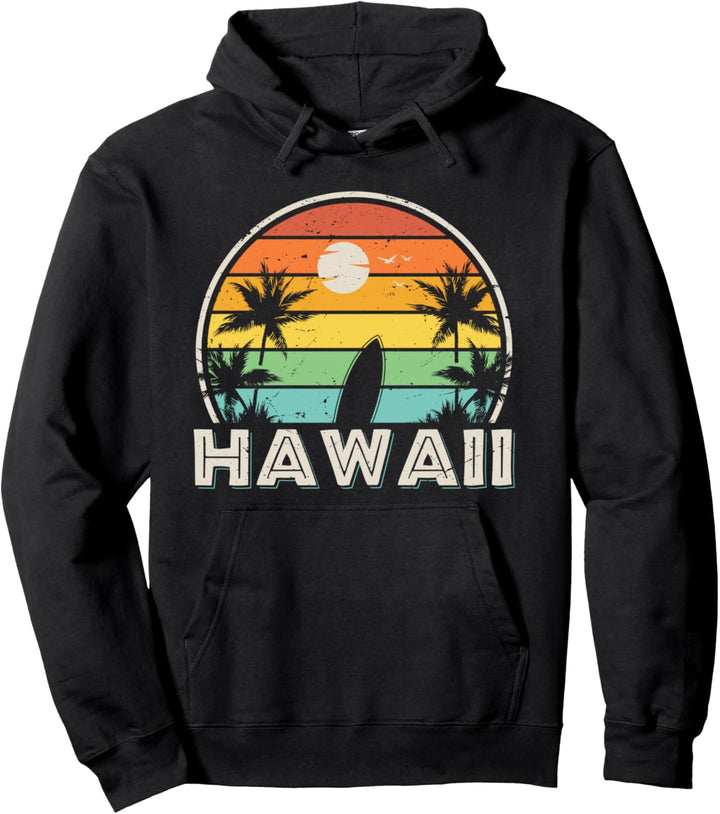 Buntes und Vintage Hawaii Surfen Pullover Hoodie