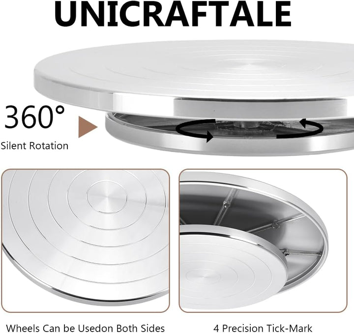 UNICRAFTALE 29.5cm Töpferscheibe Skulpturrad Metall Keramik Drehscheibe Rotierend Mit Kugellager Zub