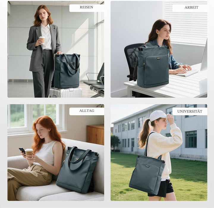 GOLF SUPAGS Convertible Laptop-Rucksack für Frauen Casual Daypack Notebook Tote Bag für Arbeit Hochs